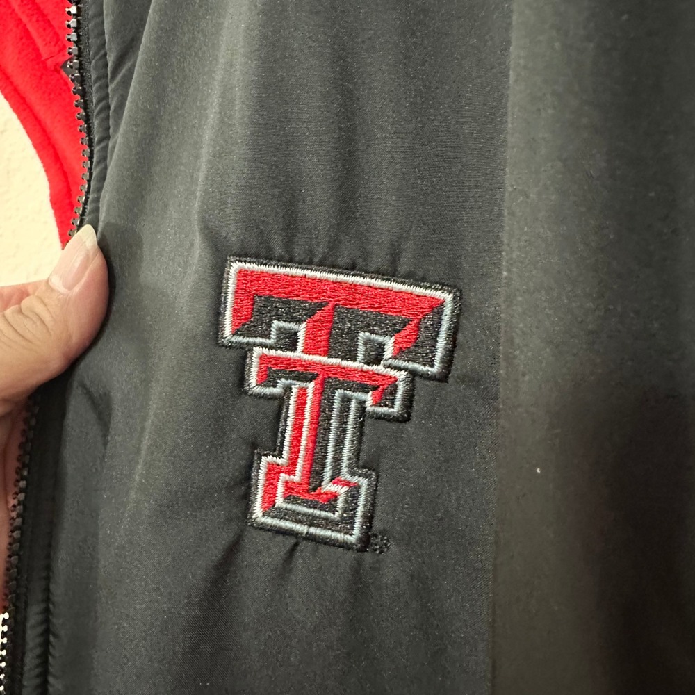 Gear For Sports Texas Tech Red Raiders Fleece Jacket Mens Medium Red Black Zip - Picture 6 of 8